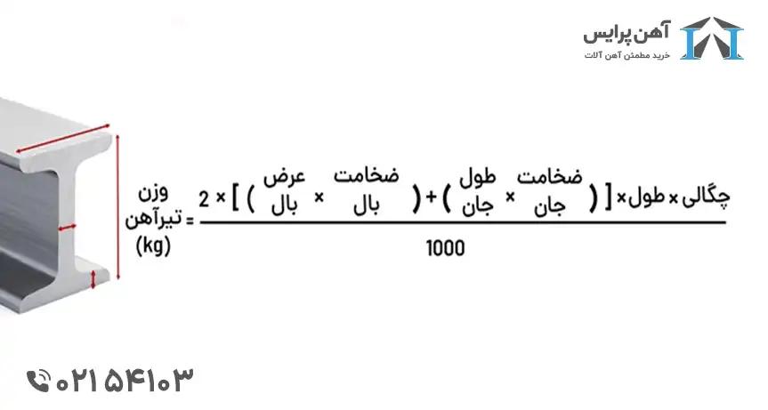 فرمول محاسبه وزن تیرآهن